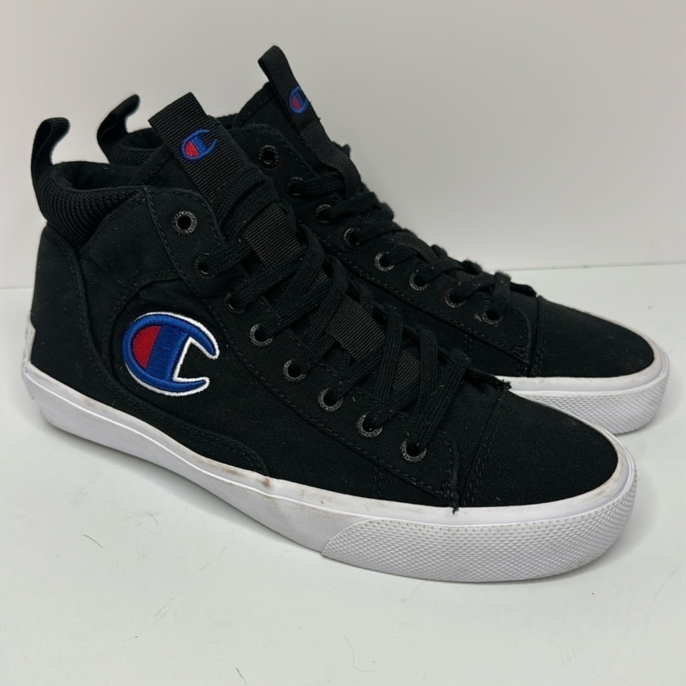 Champion Mens Life Fringe Hi Canvas Black Sneaker Shoes Size 8M